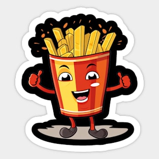 kawaii french fries T-Shirt cute Sticker